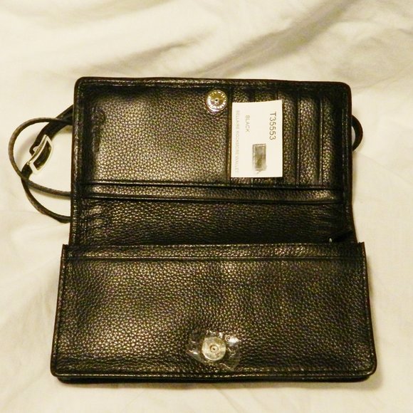 Brighton $245 Bellaire Rockmore Wallet with Strap Jewel Black NWT - Picture 4 of 4